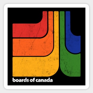 Retro 70s Style Boards Of Canada Fan Art Magnet